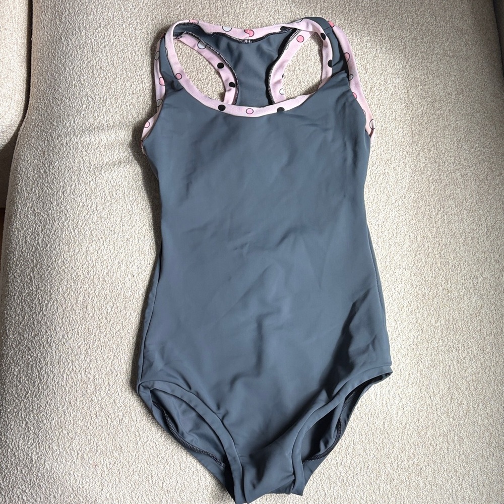 Women's Grey KT Wear Ballet Leotard - XS